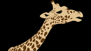 Giraffe Silhouette Art PNG image with transparent background