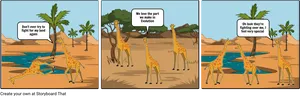 Giraffes_ Comical_ Conversation_ Comics PNG Image