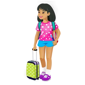 Girl Cartoon B PNG Image