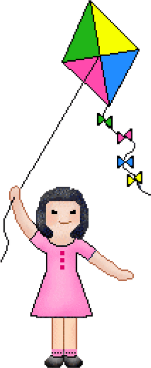 Kite Clipart Illustration - Flying A Kite Clipart, HD Png Download PNG