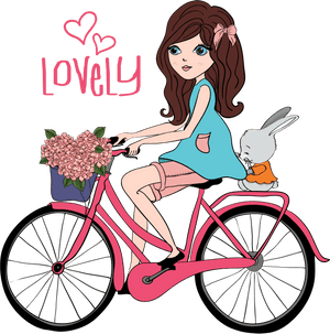 Cycling Clipart Girl Paris, HD Png Download PNG with transparent background