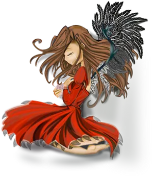 Girlin Redwith Phoenix PNG Image