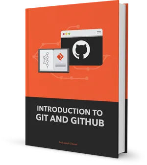 Git Github Introduction Book Cover PNG Image