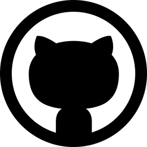 Git Hub Logo Silhouette PNG Image