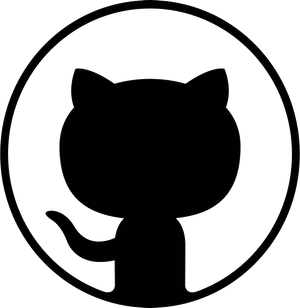 Git Hub Logo Silhouette PNG Image