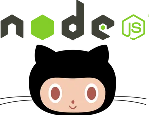 Git Hub Octocatand Node J S Logos PNG Image