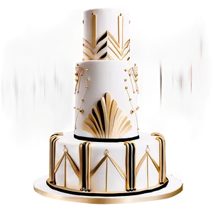 Glam Art Deco Wedding Cake Png Fdh PNG Image