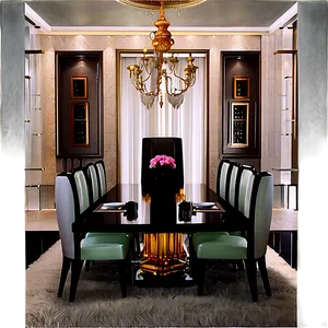 Glamorous Dining Room Features Png 66 PNG Image