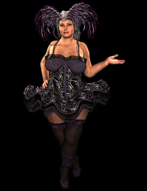 Glamorous Fantasy Figure PNG image with transparent background