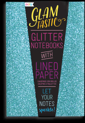 Glamtastic Glitter Notebooks Display PNG image with transparent background