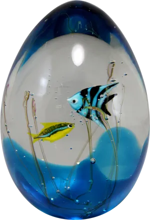 Glass Aquarium Paperweight PNG Image