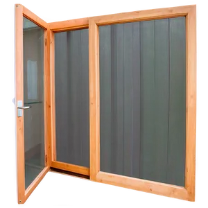 Glass Door With Wooden Frame Png 06122024 PNG Image