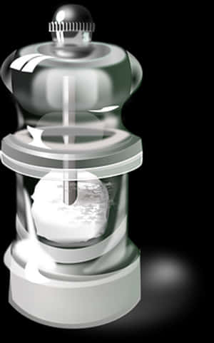 Glass Salt Grinder Isolated PNG image with transparent background
