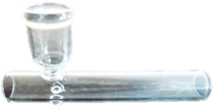 Glass Scientific Pipe Component PNG Image