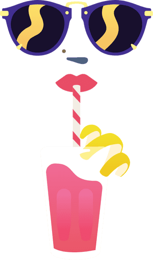 Glasses And Lips Drinking Cocktail, HD Png Download PNG image with transparent background