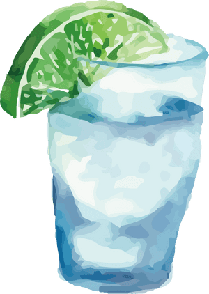 Transparent Frozen Drink Clipart - Water Glass Watercolor Png, Png Download PNG