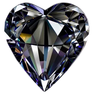 Gleaming Diamond Love Heart Png 06262024 PNG Image