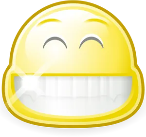 Gleaming Smile Emoji PNG Image