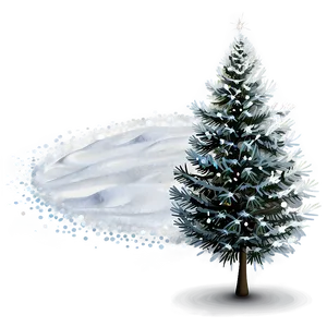 Glistening Snow Christmas Landscape Png Nsw PNG Image