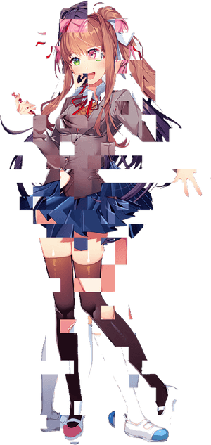 Doki Doki Literature Club Glitch, HD Png Download PNG image with transparent background