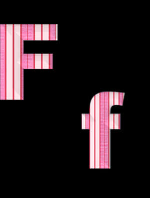 Glitched Letter F Design PNG image with transparent background