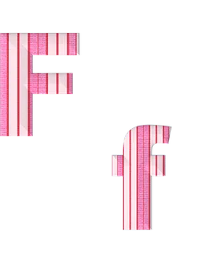 Glitched Letter F Design PNG Image