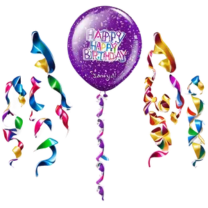 Glitter Birthday Balloon Png Sah59 PNG Image