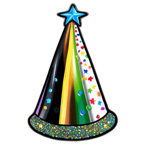 Glitter Birthday Hat PNG muv PNG