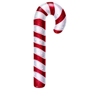 Glitter Candy Cane Christmas Png Hoe PNG Image