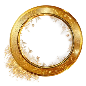 Glitter Gold Circle Frame Png 2 PNG Image