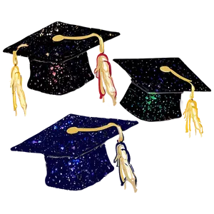 Glitter Graduation Cap Clipart 2 PNG Image