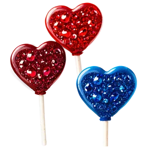 Glitter Heart Lollipop Png Yqi PNG Image