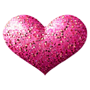 Glitter Pink Heart Art PNG 05232024 PNG image with transparent background