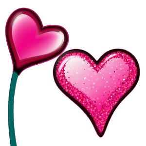 Glitter Pink Heart Art PNG 05232024 PNG image with transparent background