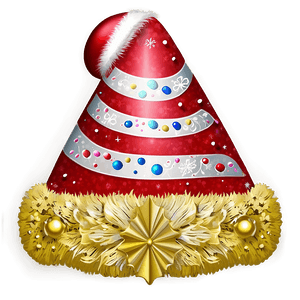 Glittering Christmas Hat PNG 6 PNG