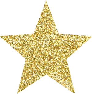 Glittering Gold Star PNG Image