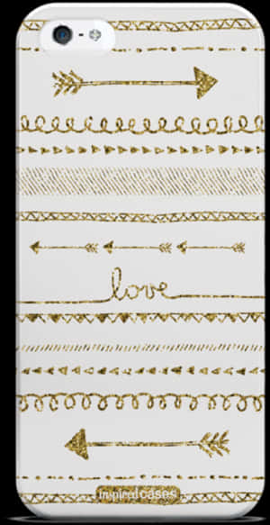 Glittery Arrowsand Love Phone Case PNG image with transparent background