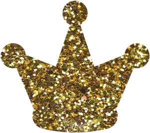 Glittery Crown Graphic PNG Image