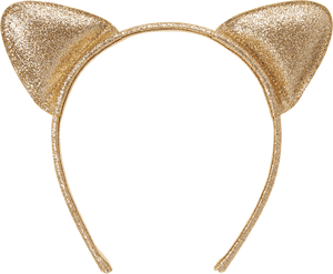 Ear Headband Sequin Gold Cat - Cat Ears Headband Png, Transparent Png PNG with transparent background