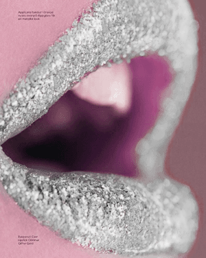 Glittery Lip Closeup PNG with transparent background