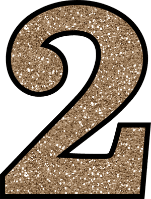 Number Digit 2 Png Transparent Images Transparent Backgrounds - Printable Glitter Numbers, Png Download PNG