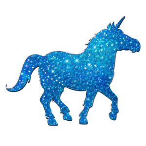 Glittery Unicorn Silhouette PNG ais75 PNG
