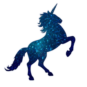 Glittery Unicorn Silhouette PNG qjx PNG