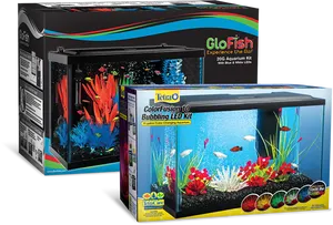 Glo Fish Aquarium Kitswith L E D Lighting PNG Image