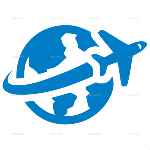 Global Air Travel Icon PNG Image