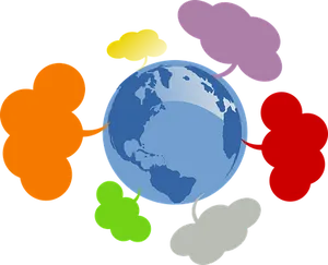 Global Communication Network PNG Image