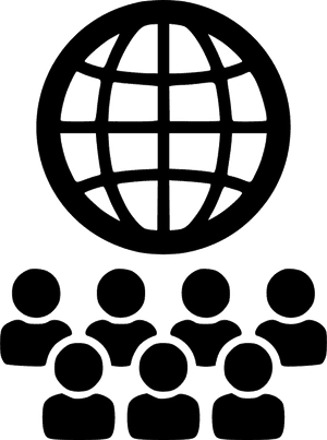 Global Community Icon PNG image with transparent background