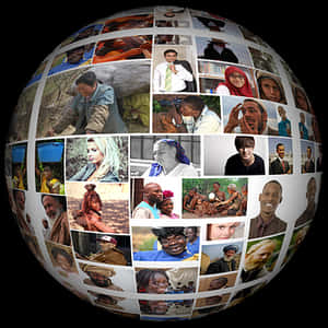 Global Diversity Collage PNG image with transparent background