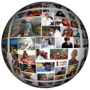 Global Diversity Collage PNG Image