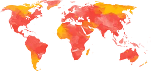 Global Heat Map Concept PNG Image